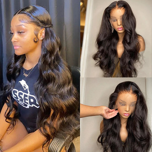 Lux 360 Full Lace Body Wave Wigs for Women - Glueless Human Hair in 30"-34" with 13x4 & 13x6 Loose Deep Wave Frontal